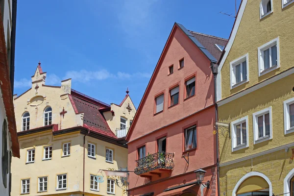 Fussen, Bavyera, Almanya için güzel renkli evleri — Stok fotoğraf