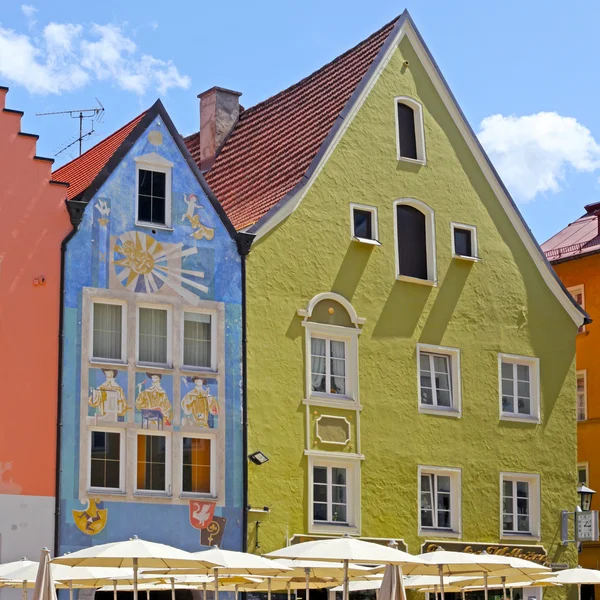 Красивые красочные дома в Fussen, Бавария, Германия — стоковое фото