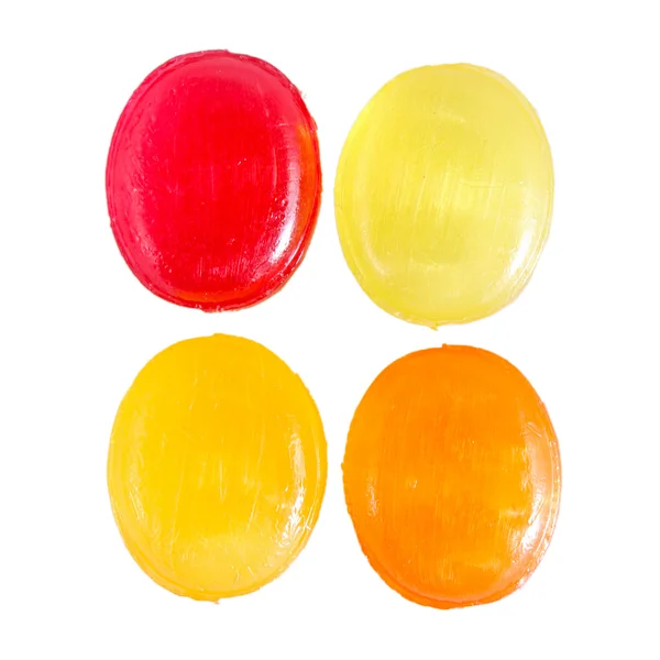 Colorful candies on white background — Stock Photo, Image