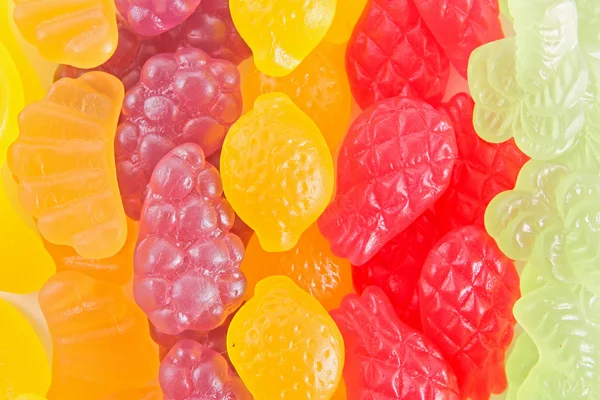 Φόντο gummy καραμέλες φρούτων — Φωτογραφία Αρχείου