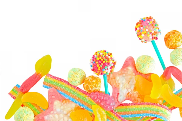 Vegyes színes gyümölcs candiesclose fel — Stock Fotó