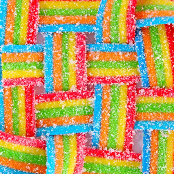 Jelly sugar candies background — Stock Photo, Image