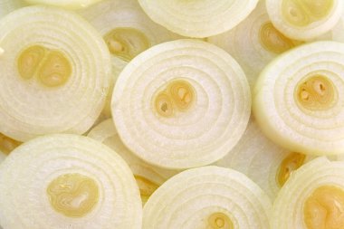 Slice white onions background clipart