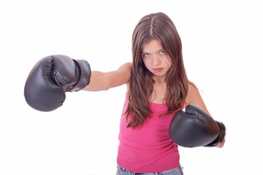 Boks güzel genç genç kız