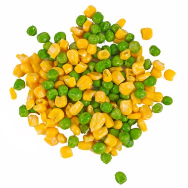 Corn and peas - the mixed vegetables background clipart