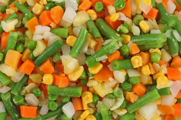 Las verduras mezcladas sobre fondo blanco — Foto de Stock