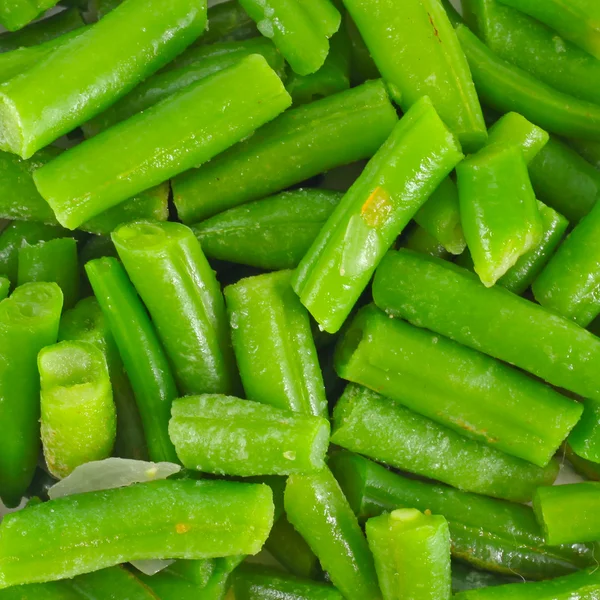 Zmrazená zelenina pro vaření zelené fazolky textury — Stock fotografie