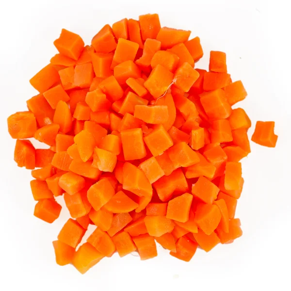 Close view of fresh organic carrots sliced. — Stock Photo, Image