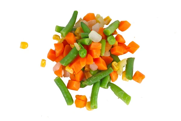 흰색 배경에 혼합된 야채 — 스톡 사진