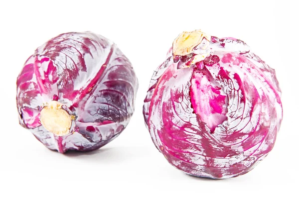 stock image Fresh red cabbage isolated on a white background