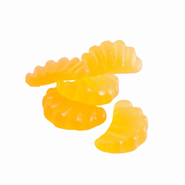 Фруктовые конфеты - мармеладные, изолированные — стоковое фото