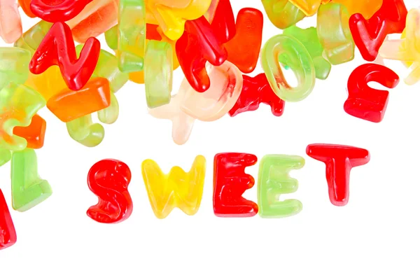 Alphabet jelly candies — Stock Photo, Image