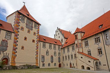 fussen kalede. Bavaria, Alpler, Almanya, Avrupa