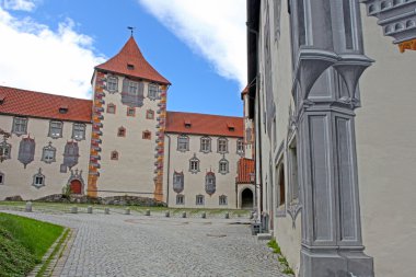 fussen kalede. Bavaria, Alpler, Almanya, Avrupa