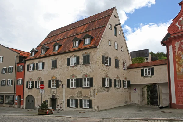 Krásné domy v fussen, Bavorsko, Německo — Stock fotografie