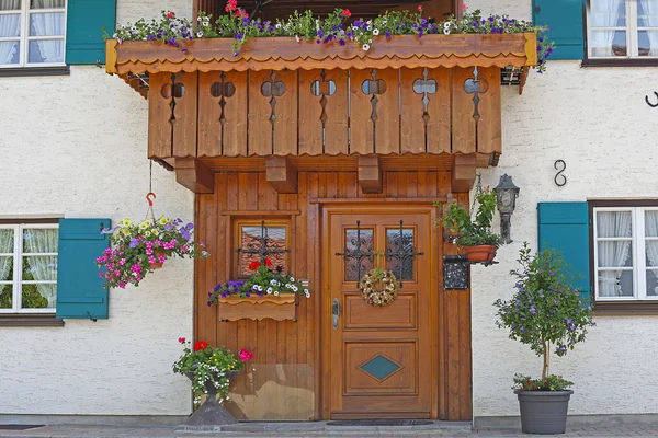 Krásné domy v fussen, Bavorsko, Německo — Stock fotografie