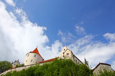 fussen kalede. Bavaria, Alpler, Almanya, Avrupa