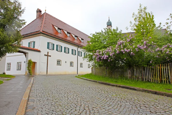 Casas em Fussen, Baviera, Alemania v — Fotografia de Stock