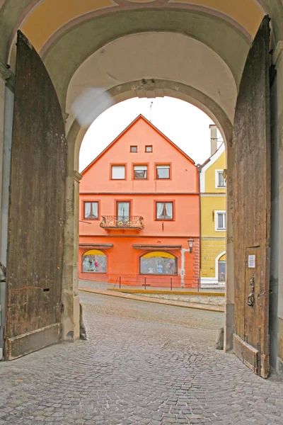 Vackra färgglada hus i Füssen, Bayern, Tyskland — Stockfoto