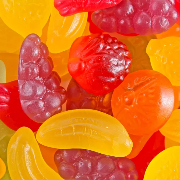 Frutta caramelle gommose sfondo — Foto Stock