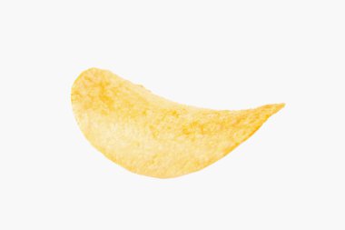 One potato chips isolated on a white background and shadow clipart