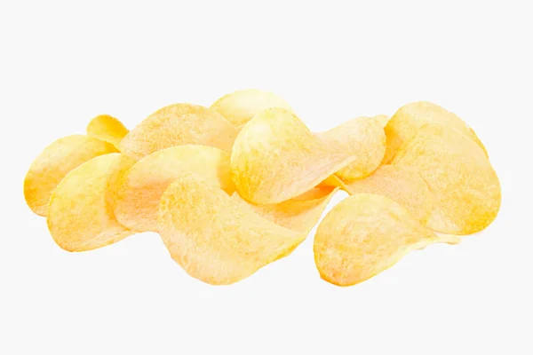Batatas fritas isoladas no fundo branco — Fotografia de Stock