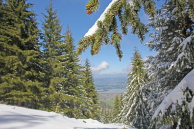 Landscape of the Alps in snow taken in spring, Bavaria clipart