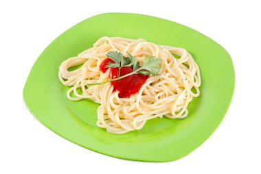 Domates soslu spagetti.