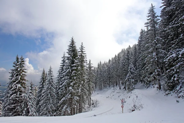 Schneelandschaft der Alpen im Frühling, Bayern — Stockfoto