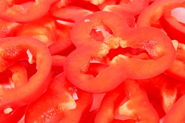 stock image Slices of red paprika background