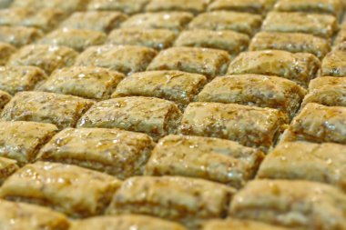 baklava (ince pasta, fındık ve bal yapılmış bir tatlı)