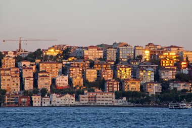 stanbul günbatımı panorama - Türkiye seyahat arka plan