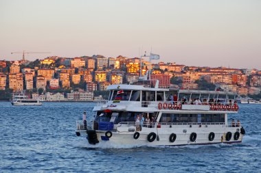 stanbul günbatımı panorama - Türkiye seyahat arka plan