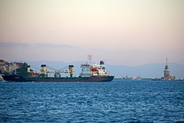 stanbul günbatımı panorama - Türkiye seyahat arka plan