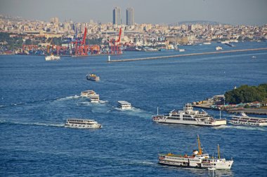 İstanbul. -golden horn, Türkiye'de galata Kulesi'nden panoramik