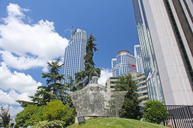 Monument in modern center of Istanbul,Turkey clipart
