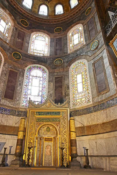 Intérieur de la hagia sophia à Istanbul, dinde — Photo