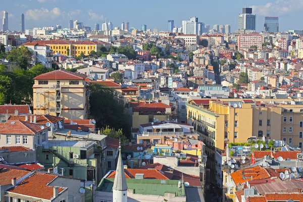 Стамбул. Вид с Галатской башни на Золотой Рог, Турция — стоковое фото