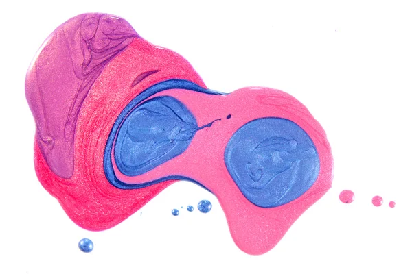 Detailní záběr rozlité barevný lak na nehty — Stock fotografie