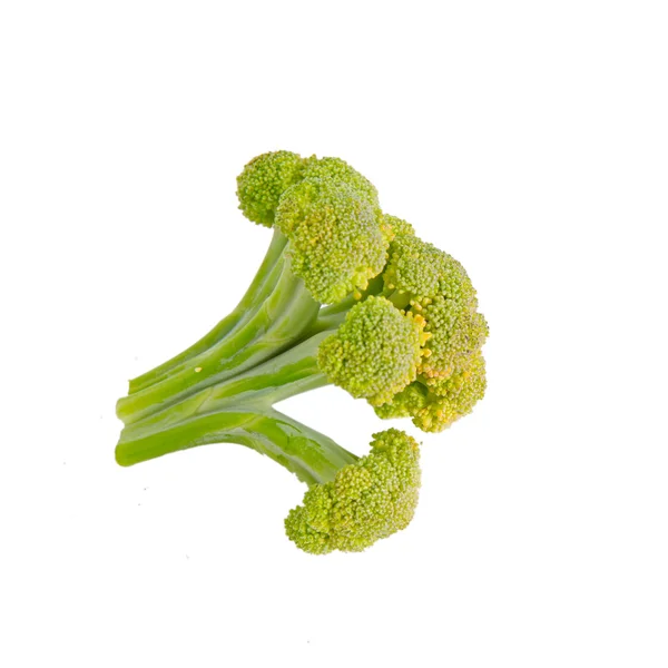 Beyaz bir arka plan üzerinde izole taze yeşil brokoli — Stok fotoğraf