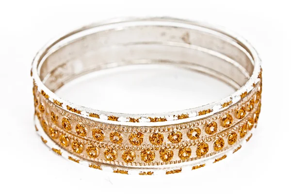 Bangle, Indian bracelets isolated on the white background — Stock Photo, Image