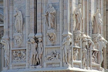 milan Cathedral (Duomo), Milan, italya cephe