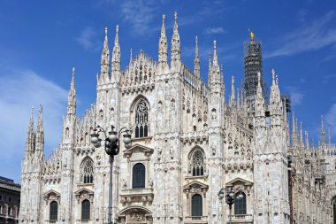 milan Cathedral (Duomo), Milan, italya cephe