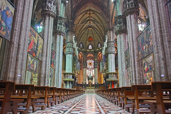 stock image Facade of Milan Cathedral (Duomo), Lombardy, Italy