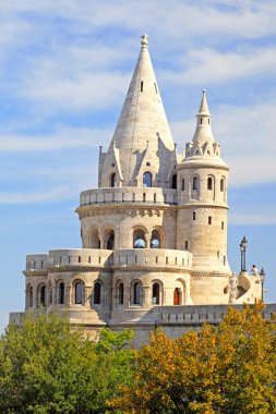 Detail of the Fisherman's Bastion in Budapest clipart