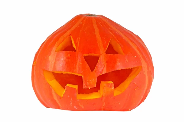 Halloween pumpkin.scary Jack o 'lattern isoliert auf weiß — Stockfoto