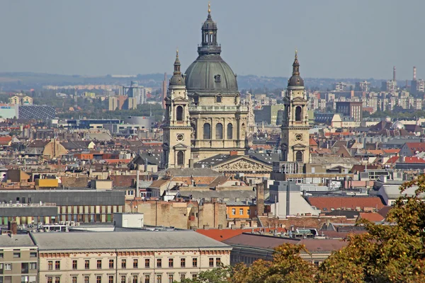 Vista de la ciudad de Budapest. edificios y río Danubio Hungría —  Fotos de Stock
