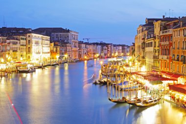 Grand canal, venice, İtalya alınan gece