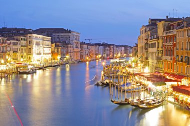 Grand canal, venice, İtalya alınan gece