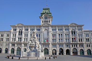 Municipality on the area of a unification of Italy. Trieste, Italy clipart